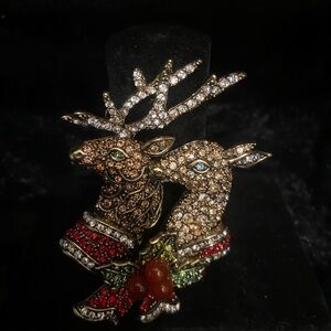 Heidi Daus Reindeer Brooch